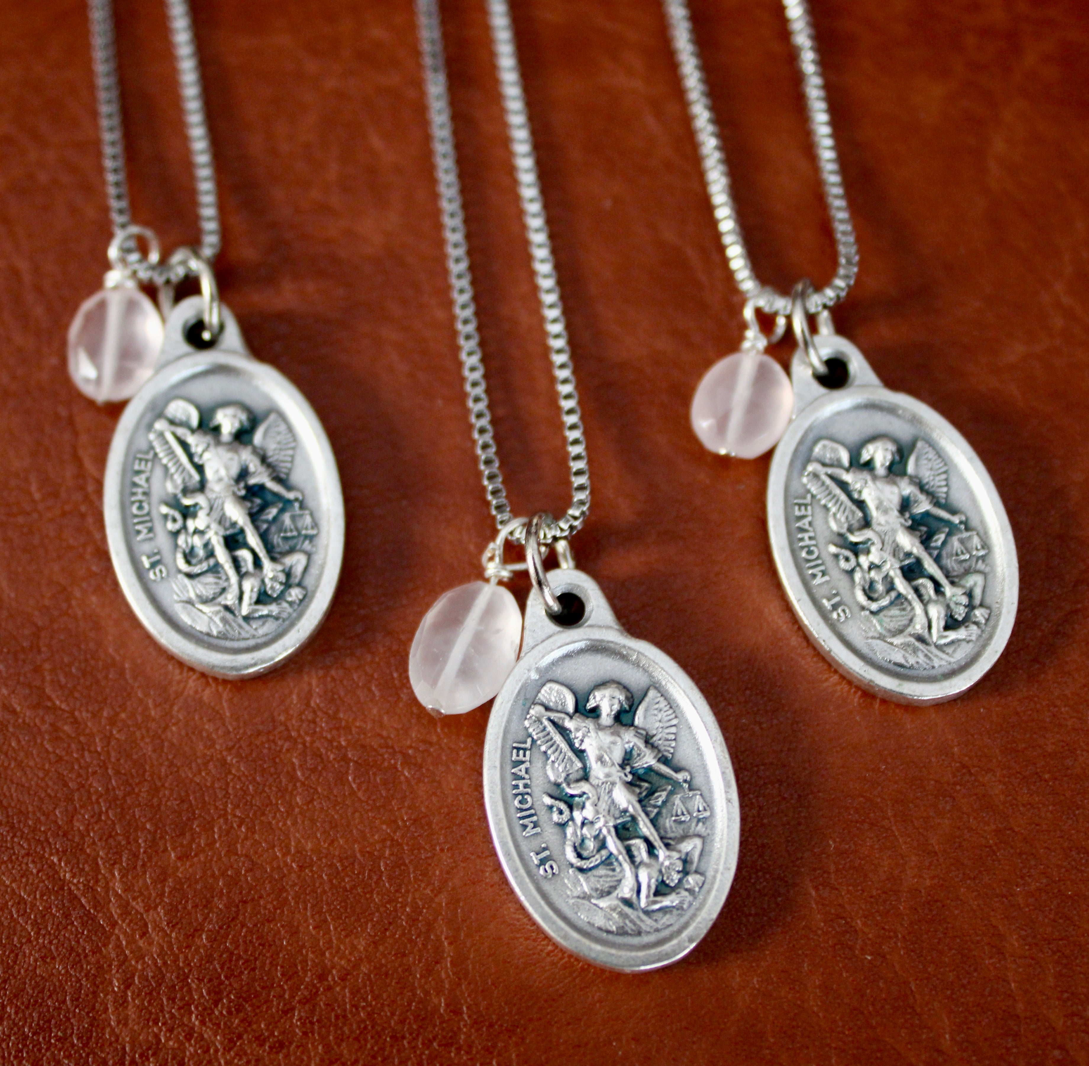 "St. Michael" archangel necklace