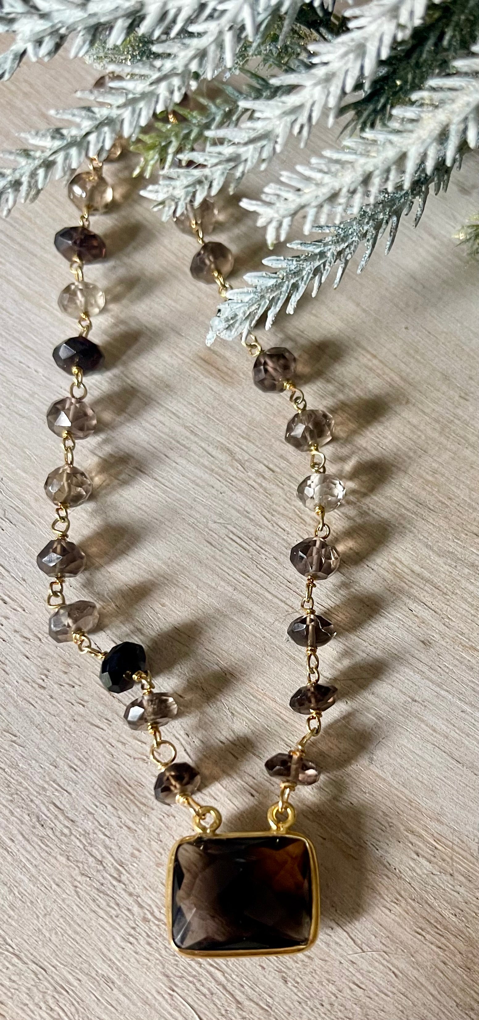 Smokey Quartz Necklace  N-06