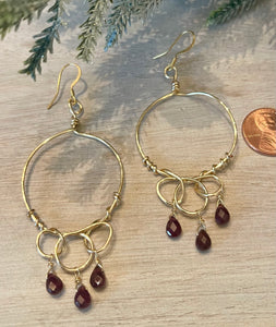 Hand forged hoop earrings     E-13