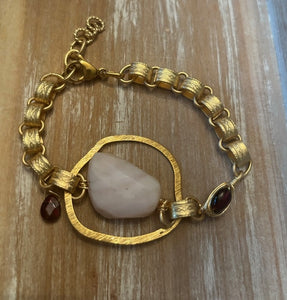 Pink Peruvian Opal Bracelet